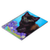 Van Gogh Cat und Blume Notizblock (Linke Seite)