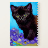 Van Gogh Cat und Blume Notizblock (Rückseite)
