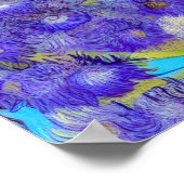 Van Gogh Cat und Blume Poster (Ecke)