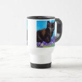 Van Gogh Cat und Blume Reisebecher (VorderseiteRechts)