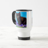 Van Gogh Cat und Blume Reisebecher (Vorderseite Links)