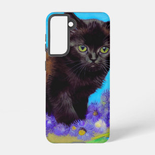 Van Gogh Cat und Blume Samsung Galaxy Hülle