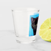 Van Gogh Cat und Blume Schnapsglas (Links)