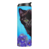 Van Gogh Cat und Blume Thermosbecher (Nach links gedreht)