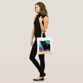 Van Gogh Cat und Blume Tragetasche (Vorderseite (Model))