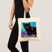 Van Gogh Cat und Blume Tragetasche (Vorderseite (Produkt))