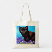 Van Gogh Cat und Blume Tragetasche (Rückseite)
