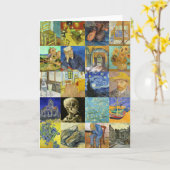 Van Gogh Collage Karte (Gelbe Blume)