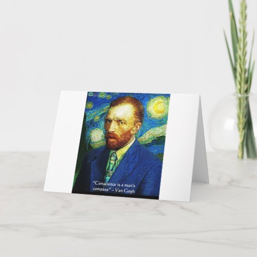 Van Gogh "Conscience Compass" Quote Gifts Tees Etc Karte (Vorderseite)