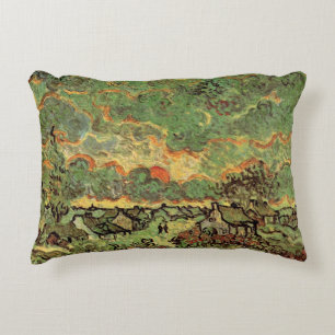 Van Gogh Cottages Zypressen Erinnerung an den Nord Dekokissen