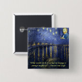 Van Gogh Courage Zitat Button (Vorne & Hinten)