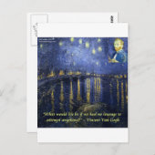 Van Gogh Courage Zitat Postkarte (Vorne/Hinten)