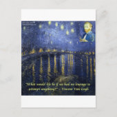 Van Gogh Courage Zitat Postkarte (Vorderseite)