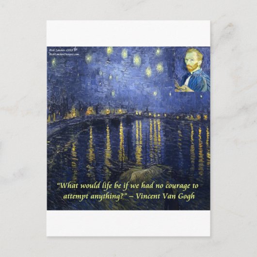 Van Gogh Courage Zitat Postkarte (Vorderseite)