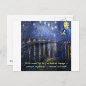 Van Gogh Courage Zitat Postkarte (Vorne/Hinten)