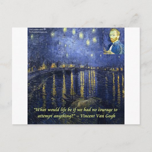 Van Gogh Courage Zitat Postkarte (Vorderseite)