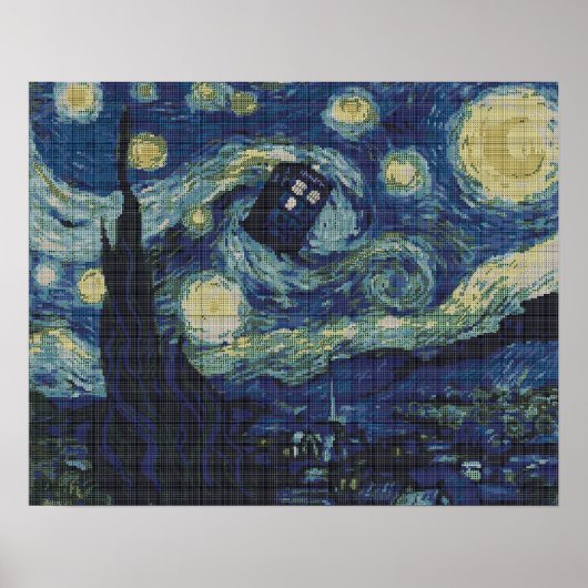 Van Gogh Cross Stitch Muster Poster (Vorne)