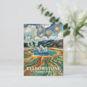 Van Gogh Custom Yellowstone National Park Travel Postkarte (Stehend Vorderseite)