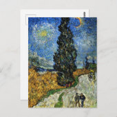 Van Gogh - Cypress gegen einen Starry Sky Postkarte (Vorne/Hinten)