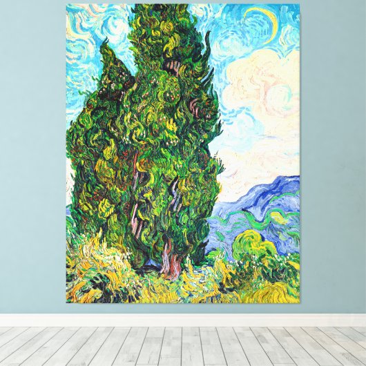 Van Gogh - Cypresses, 1889 Kunstmalerei Leinwanddruck (Insitu (Holzboden))