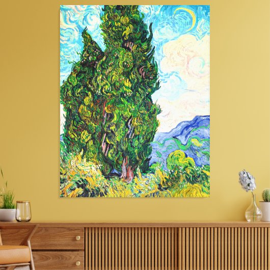 Van Gogh - Cypresses, 1889 Kunstmalerei Leinwanddruck (Insitu (Wohnzimmer))