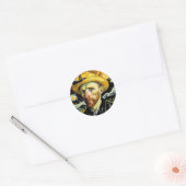Van Gogh Dark Art Runder Aufkleber (Umschlag)