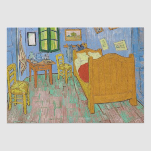 Van Gogh, das Bed Bright farbenfroh Seidenpapier (Vorderseite)