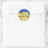 Van Gogh, Das Gelbe Haus, Runder Aufkleber (Tasche)