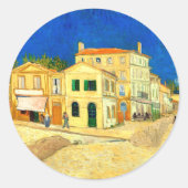 Van Gogh, Das Gelbe Haus, Runder Aufkleber (Vorderseite)