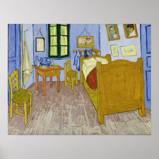 Van Gogh - Das Künstlerschlafzimmer in Arles Poster (Vorne)