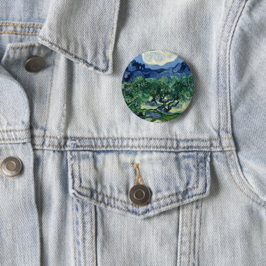 Van Gogh Das Olive Trees Landschaftsbild Button (Beispiel)