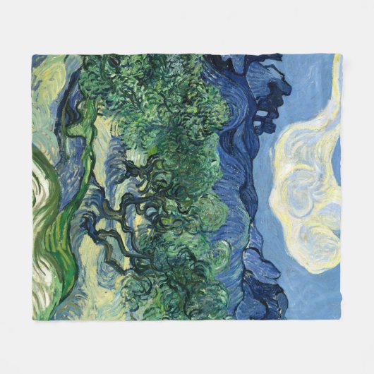 Van Gogh Das Olive Trees Landschaftsbild Fleecedecke (Vorderseite (Horizontal))