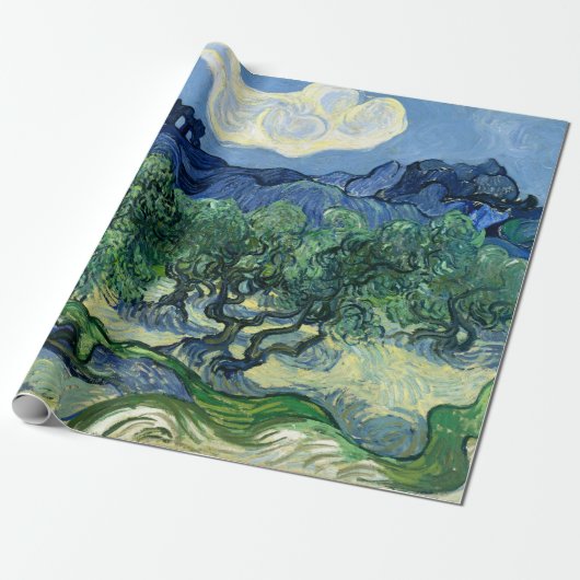 Van Gogh Das Olive Trees Landschaftsbild Geschenkpapier (Ungerollt)