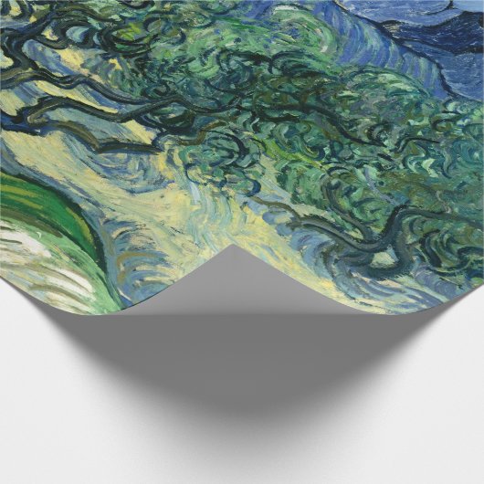 Van Gogh Das Olive Trees Landschaftsbild Geschenkpapier (Ecke)