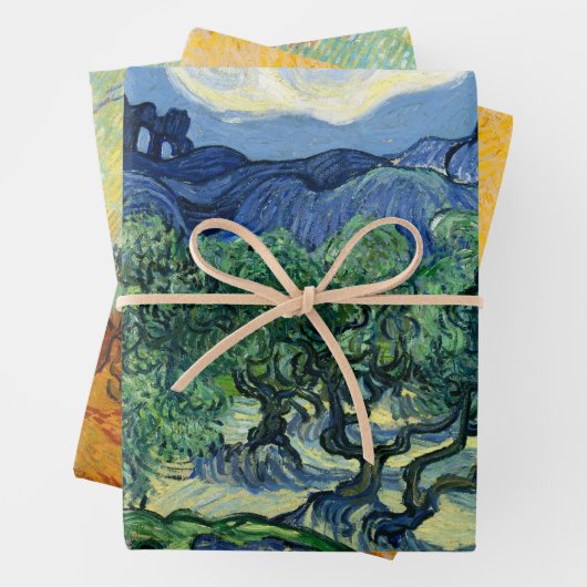 Van Gogh Das Olive Trees Landschaftsbild Geschenkpapier Set (Beispiel)