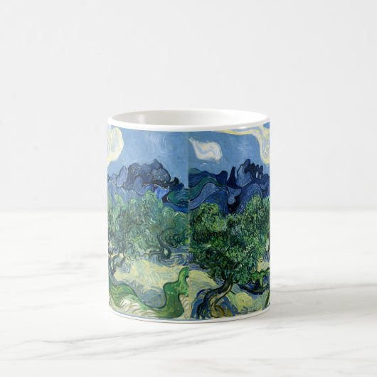 Van Gogh Das Olive Trees Landschaftsbild Kaffeetasse (Mittel)