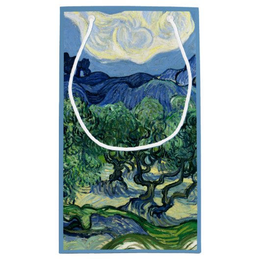 Van Gogh Das Olive Trees Landschaftsbild Kleine Geschenktüte (Rückseite)