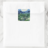 Van Gogh Das Olive Trees Landschaftsbild Quadratischer Aufkleber (Tasche)