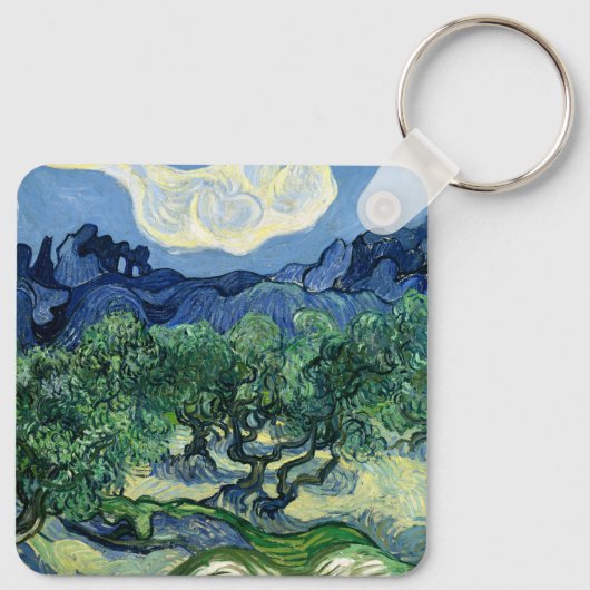 Van Gogh Das Olive Trees Landschaftsbild Schlüsselanhänger (Rückseite)