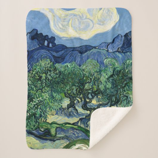 Van Gogh Das Olive Trees Landschaftsbild Sherpadecke (Vorderseite)