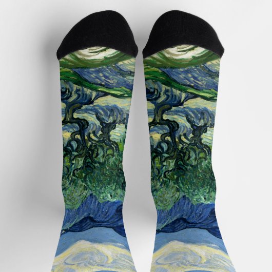 Van Gogh Das Olive Trees Landschaftsbild Socken (Oben)