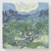 Van Gogh Das Olive Trees Landschaftsbild Steinuntersetzer (Vorderseite)
