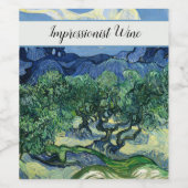 Van Gogh Das Olive Trees Landschaftsbild Weinetikett (Einzelnes Label)