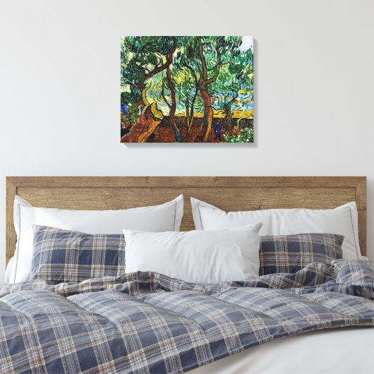 Van Gogh - Der Garten des Asyl Leinwanddruck (Insitu (Schlafzimmer))