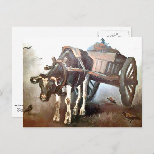 Van Gogh - Der Ox Cart Postkarte (Vorne/Hinten)