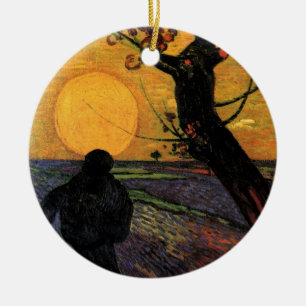 Van Gogh; Der Sämann, Vintage-Bauer Keramikornament