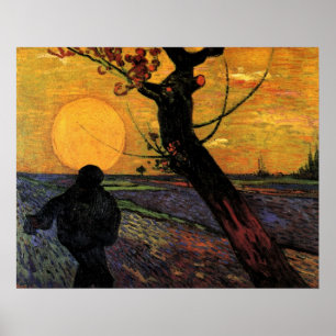 Van Gogh; Der Sämann, Vintage Bauer Poster