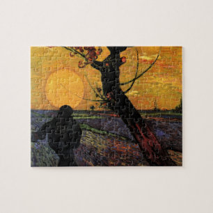Van Gogh; Der Sämann, Vintage-Bauernhofbauer Puzzle