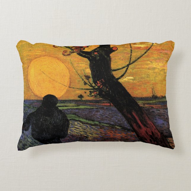 Van Gogh, der Vintage Bauer der Bauern Dekokissen (Vorderseite)