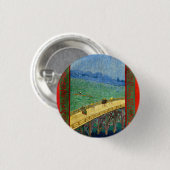 Van Gogh Die Brücke im Regen nach Hiroshige Button (Vorne & Hinten)